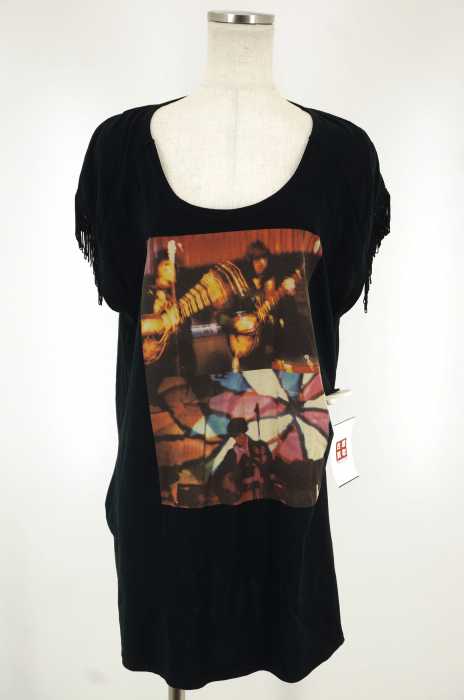 HYSTERICS × THE VELVET UNDERGROUND（ヒステリクス　ザベルベットアンダーグラウンド） 転写フリンジカットソー レディース トップス