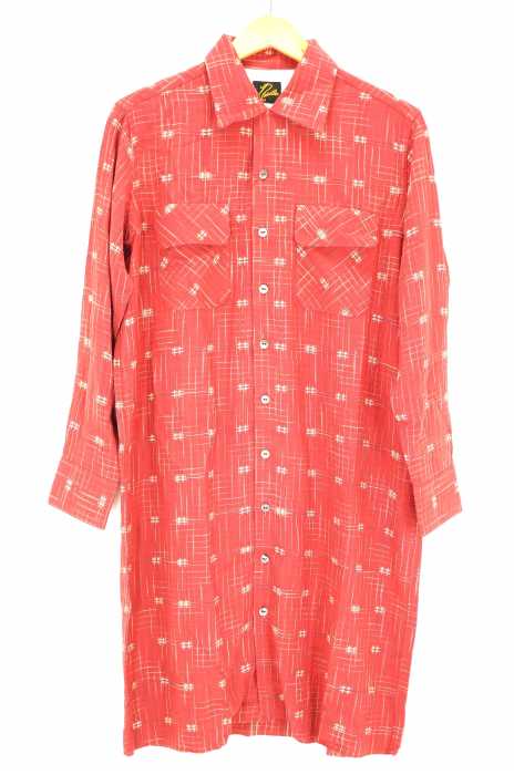 Needles (ニードルス) Classic Shirt Rayon Dobby Plaid Long メンズ トップス