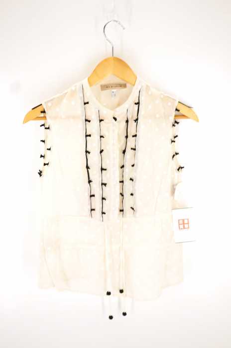 SEE BY CHLOE （シーバイクロエ） バンドカラーシルクブラウス レディース トップス
