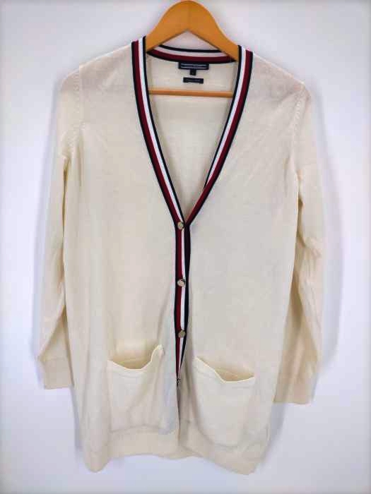 TOMMY HILFIGER（トミーヒルフィガー） トリコロールパイピング ボタンカーディガン レディース トップス