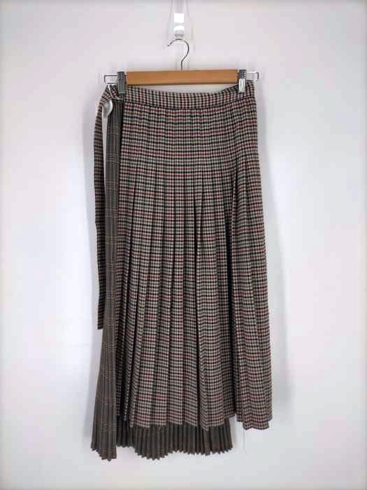 ZARA（ザラ） クレイジーパターン ガンクラブチェック ラップスカート レディース スカート