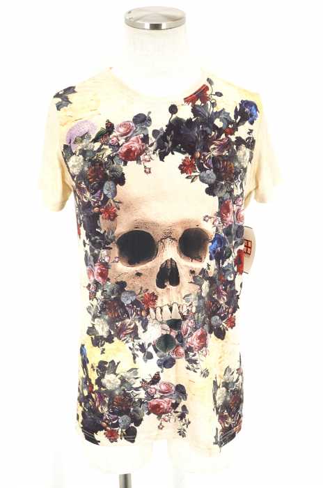 PUBLIC IMAGE （パブリックイメージ） スカル柄クルーネックTシャツ メンズ トップス