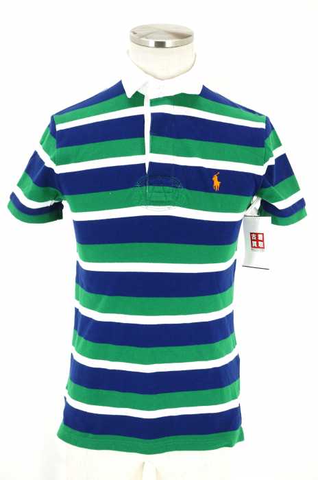 Polo by RALPH LAUREN （ポロバイラルフローレン） CUSTOM FIT ボーダー鹿の子半袖ポロシャツ メンズ トップス