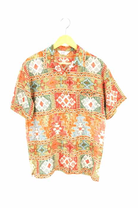 USED古着  （ユーズドフルギ） オープンカラー総柄シャツ メンズ トップス