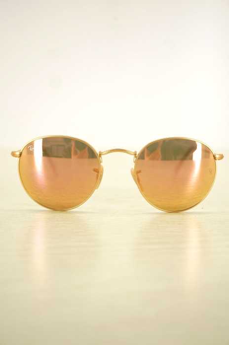 Ray-Ban (レイバン) RB3447 ROUND METAL ラウンドメタル ミラーレンズサングラス メンズ ファッション雑貨