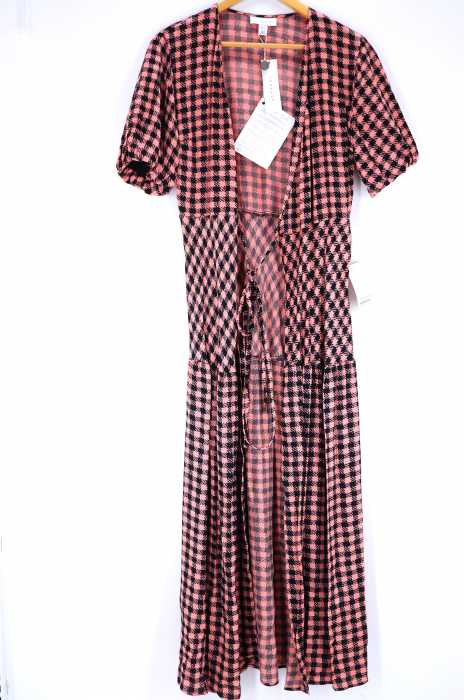 TOPSHOP（トップショップ） Dixie Check Midi Wrap Dress レディース トップス