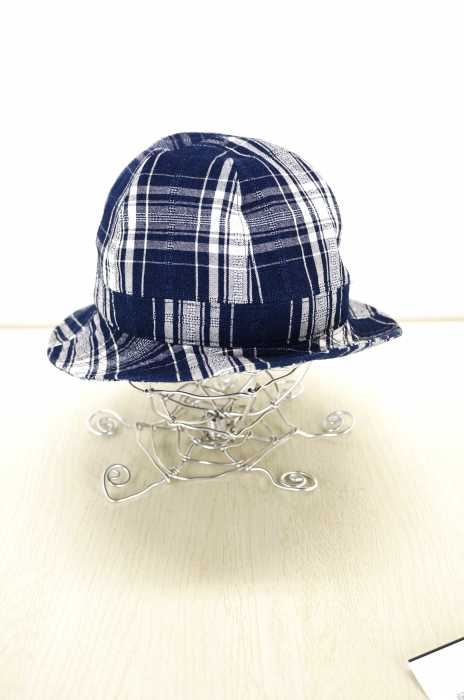 niuhans （ニュアンス） Indigo Dobby Check Hat メンズ 帽子