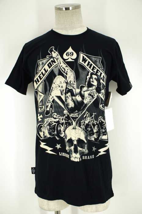 LIQUOR BRAND （リカーブランド） HELL ON WHEELS スカルプリントTシャツ メンズ トップス