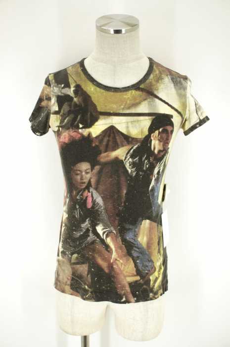 Vivienne Westwood ANGLOMANIA (ヴィヴィアンウエストウッドアングロマニア) クルーネック総柄Tシャツ メンズ トップス