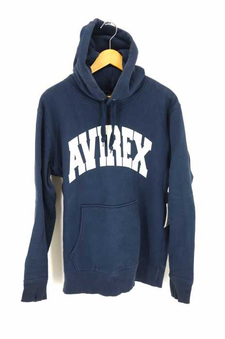 AVIREX（アヴィレックス） SWEAT PULL PARKA LOGO  フロントロゴプルオーバーパーカー メンズ トップス