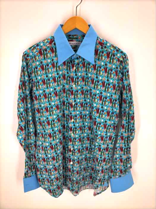 ETRO（エトロ） ベジタブル柄 長袖比翼シャツ メンズ トップス