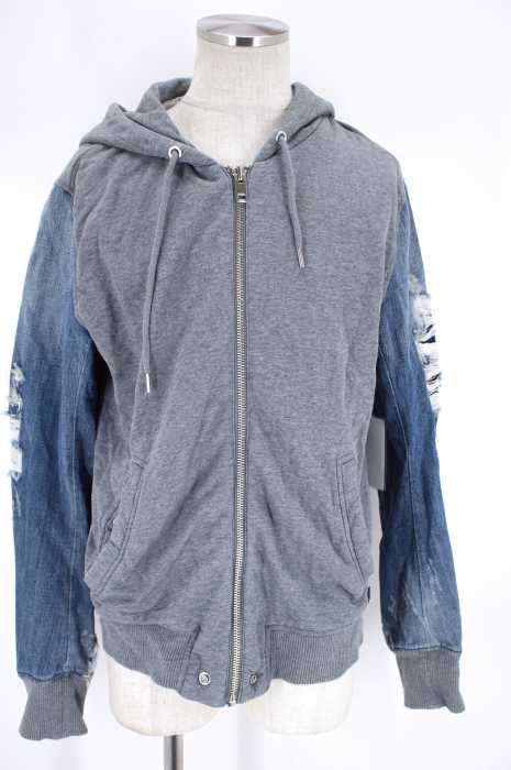 DIESEL (ディーゼル) 袖切替パーカー メンズ トップス