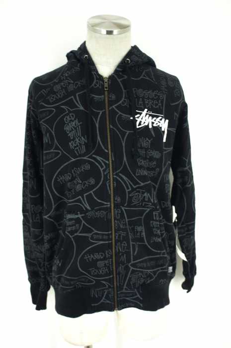 STUSSY （ステューシー） 総柄ジップアップパーカー メンズ トップス
