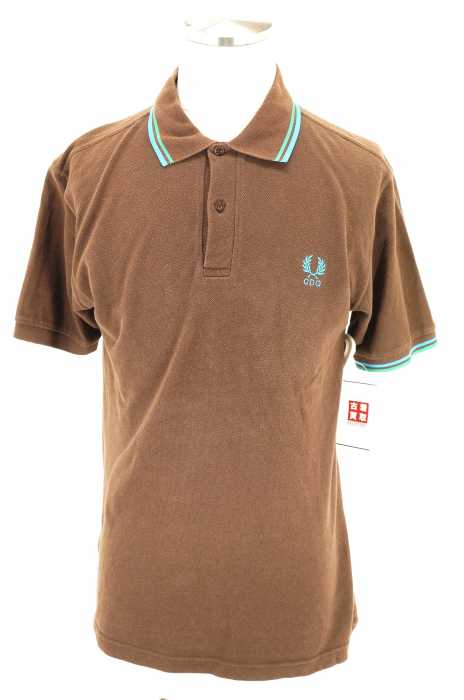 COMME des GARCONS SHIRT × FRED PERRY （コムデギャルソンシャツフレッドペリー） 襟ライン鹿の子半袖ポロシャツ メンズ トップス