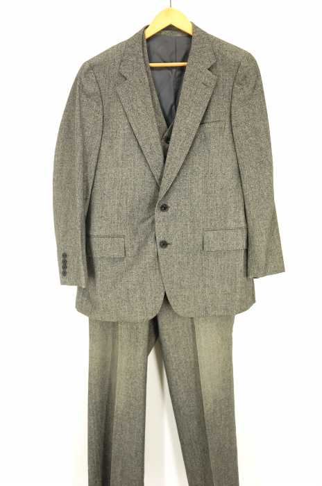 Aquascutum アクアスキュータム 3ピース ジャケット スラックス パンツ ベスト ジレ メンズ セットアップ ブランド古着買取販売バズストア