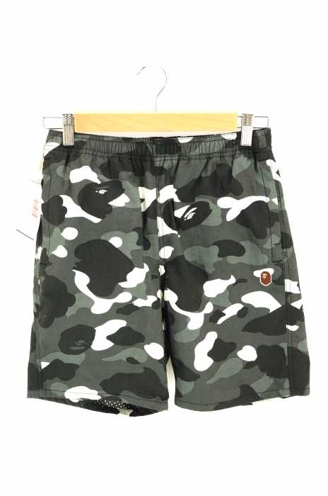 A BATHING APE (アベイシングエイプ) CITY CAMO BEACH PANTS ラバーフェイス サルカモイージーハーフパンツ メンズ パンツ