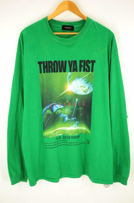 24karats（24カラッツ） 19SS THE RAMPAGE THROW YA FIST プリント長袖Tシャツ メンズ トップス