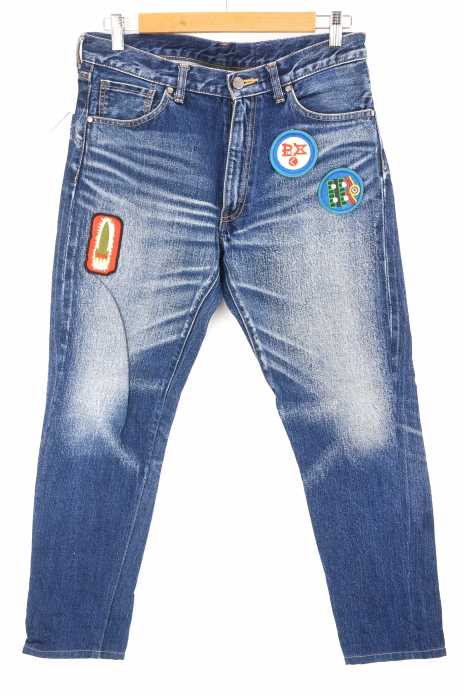 Billionaire Boys Club（ビリオネアボーイズクラブ） ワッペン付き ウォッシュ加工デニムパンツ メンズ パンツ