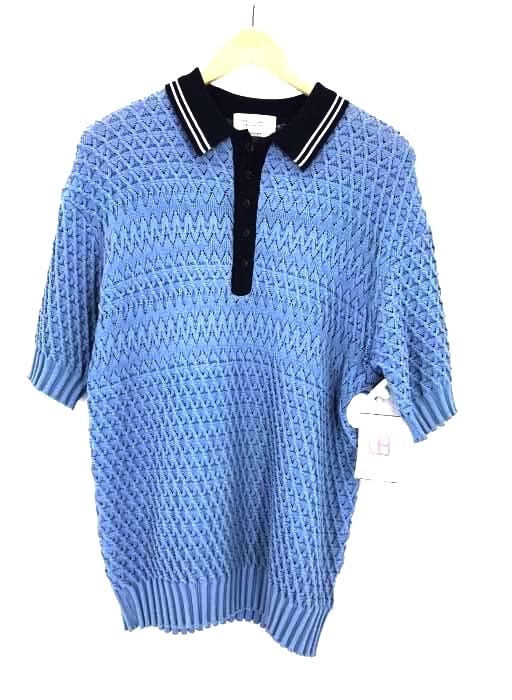 beautiful people（ビューティフルピープル） lace pattern knit big polo pullover レディース トップス