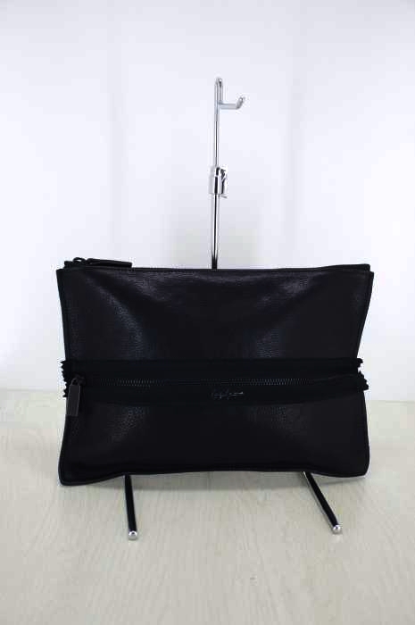 Yohji Yamamoto POUR HOMME（ヨウジヤマモトプールオム） テープジップ レザークラッチバッグ メンズ バッグ