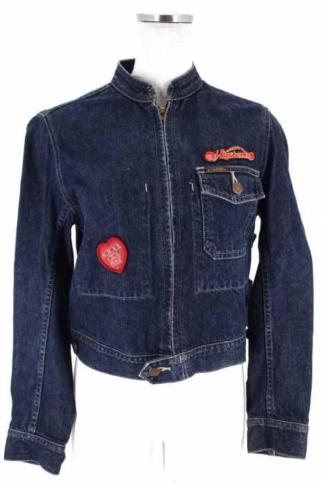HYSTERIC GLAMOUR (ヒステリックグラマー) ワッペン付ジップアップデニムジャケット レディース アウター