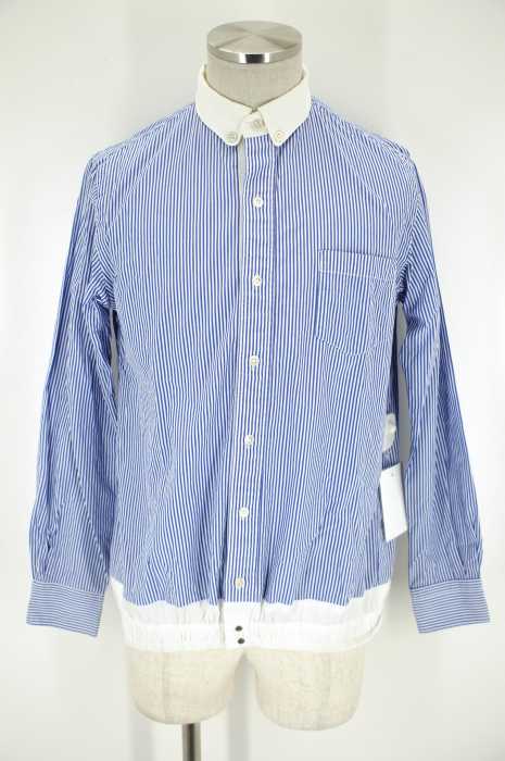 Sacai(サカイ) 13AW DRAWSTRING SHIRTS ストライプシャツ メンズ トップス
