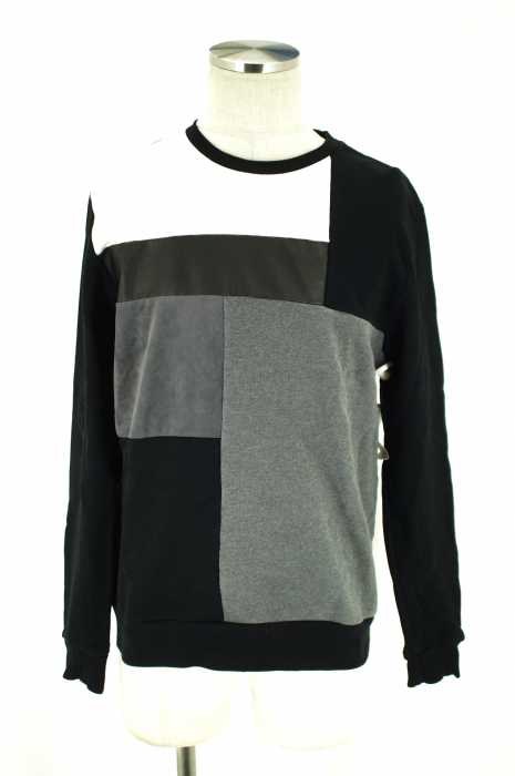 ZARA MAN （ザラマン）45 異素材切替プルオーバースウェットトップス メンズ トップス