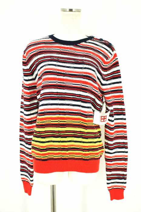CARVEN （カルヴェン） ショルダーボタンマルチボーダーコットン メンズ トップス