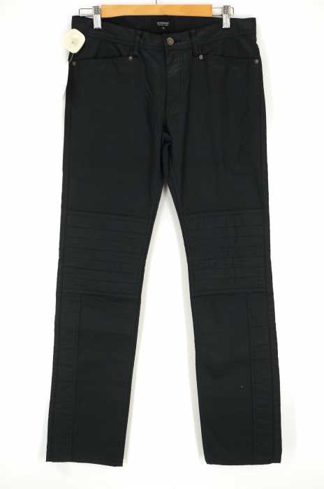BURBERRY BLACK LABEL （バーバリーブラックレーベル） バックジップブラックデニムパンツ メンズ パンツ
