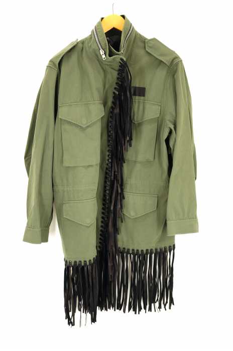 Alexander Wang （アレキサンダーワン） 【ランウェイ使用モデル】レザーフリンジオーバーサイズジャケット レディース アウター