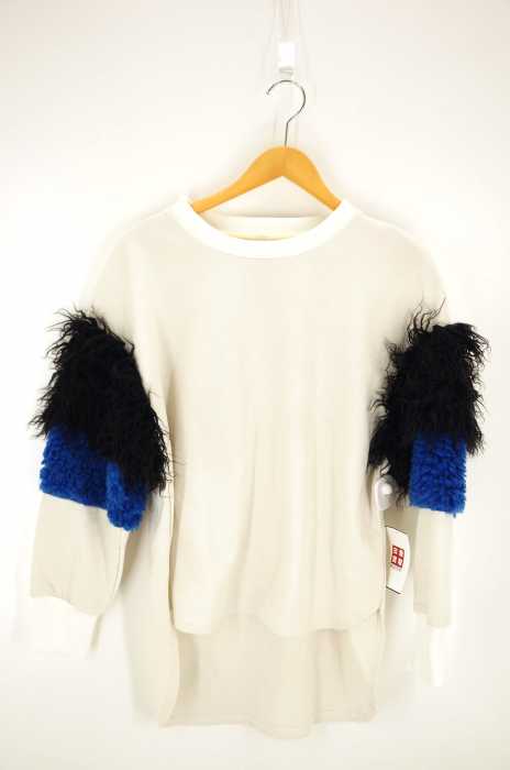 AULA AILA（アウラアイラ） FUR SLEEVE PULLOVER レディース トップス