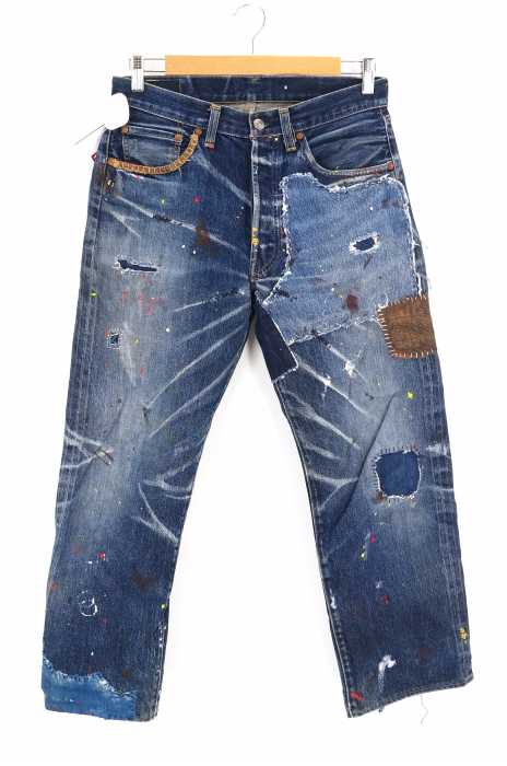 Levi's （リーバイス） USA製 501XX ペンキ パッチワーク バレンシア工場 ボタン裏555 メンズ パンツ