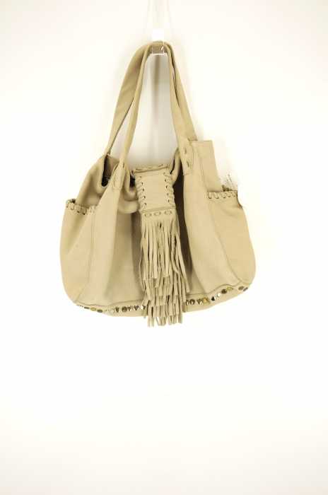 TRES chouette （トレ シェット） フリンジ編み込みスタッズレザーショルダーバッグ レディース バッグ