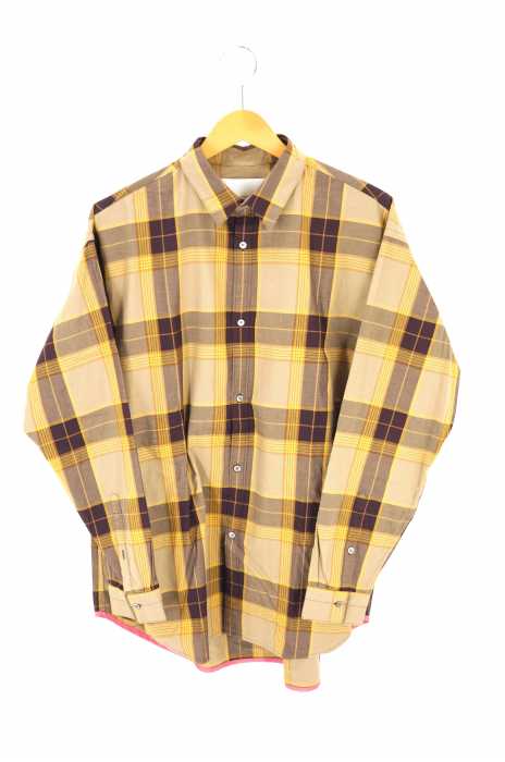 MYSELF　ABAHOUSE（マイセルフアバハウス） チェックヘムカラーロングシャツ メンズ トップス
