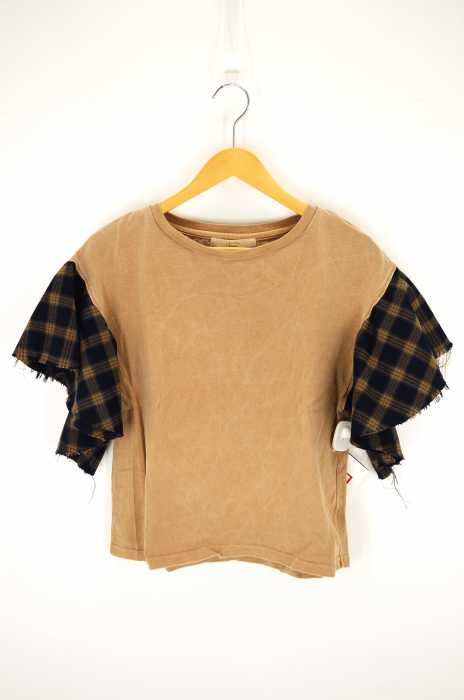 Another Edition (アナザーエディション) ドッキング カットソー シャツ ワイド オーバーサイズ ウォッシュ加工 レディース トップス