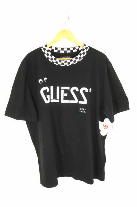 GUESS × J. Balvin(ゲス ジェイバルヴィン) SS BSC CREW CHECKERED BOARD プリントTシャツ メンズ トップス
