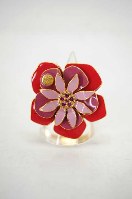 VERSACE （ヴェルサーチ） フラワーモチーフリング レディース アクセサリー
