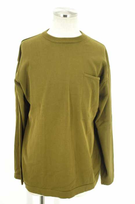 crepuscule(クレプスキュール) 17SS Pocket Knit L/S 「Mustard」 ニットカットソー メンズ トップス