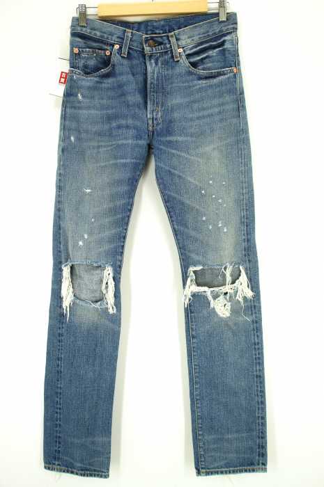 Levis VintageClothing （リーバイスヴィンテージクロージング） 505　クラッシュ加工デニムパンツ メンズ パンツ