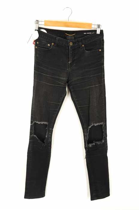 SAINT LAURENT PARIS（サンローランパリ） クラッシュ加工デニムパンツ メンズ パンツ