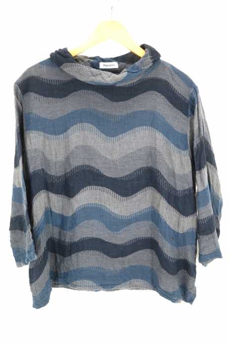 Plantation（プランテーション） 19SS  モックネックウェーブプルオーバーブラウス レディース トップス