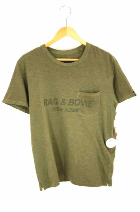 RAG&BONE （ラグアンドボーン） 製品染めプリント半袖Tシャツ メンズ トップス