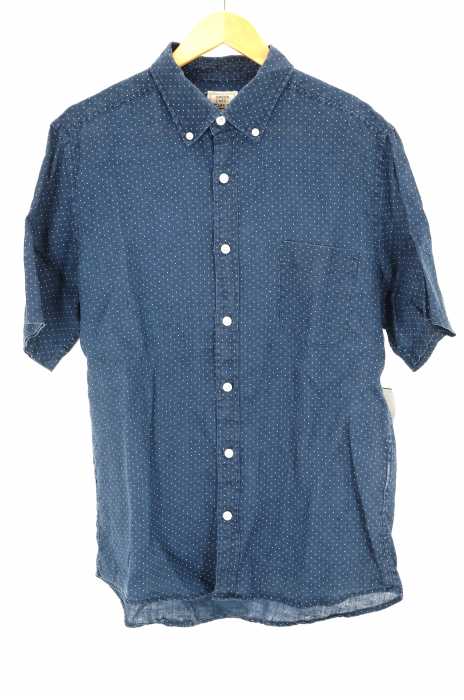 UNITED ARROWS green label relaxing （ユナイテッドアローズグリーンレーベルリラクシング） ドット柄半袖リネンボタンダウンシャツ メンズ トップス