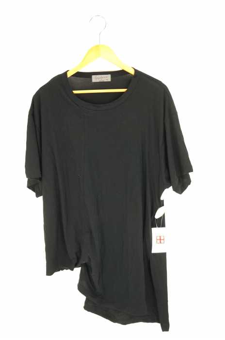 Yohji Yamamoto POUR HOMME （ヨウジヤマモトプールオム） 19SS  アシンメトリークルーネックカットソー メンズ トップス