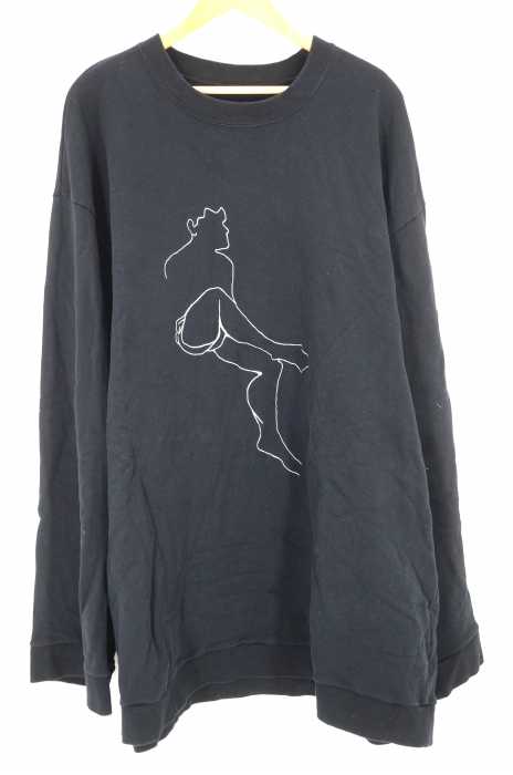 DRESSEDUNDRESSED（ドレスドアンドレスド） BODY EMBROIDERY XXL CREW NECK SWEATER メンズ トップス