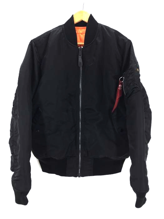ALPHA INDUSTRIES(アルファインダストリーズ) MA-1 リバーシブル リブ フライトジャケット メンズ アウター