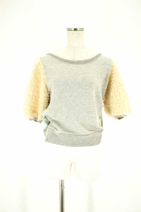 ROSE BUD (ローズバッド) 袖ファースウェットトップス レディース トップス