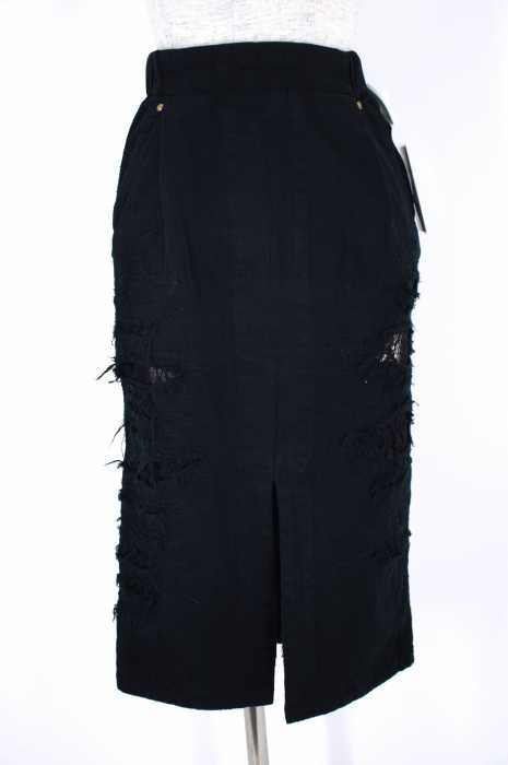 mame（マメ） 14AW　レースパッチクラッシュデニムスカート レディース スカート