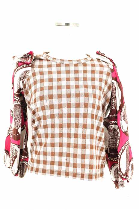 COMME des GARCONS (コムデギャルソン) AD2007 異素材ドッキングカットソー レディース トップス
