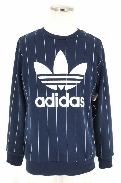 adidas (アディダス) PINSTRIPE CREW SWEATSHIRT ピンストライプ クルー スウェット メンズ トップス